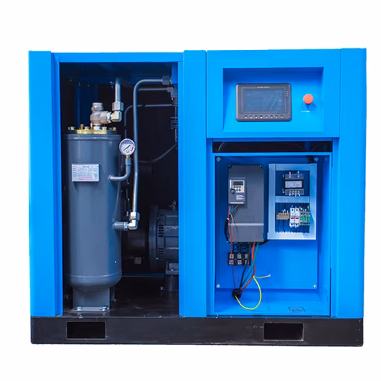 7.5kw 10HP Stationary Screw Air Compressor High Efficiency Airend Direct Driven Rotary Screw Air Compressor with Air Cooling