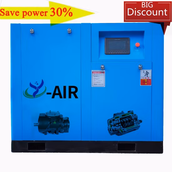 7.5kw 10HP Stationary Screw Air Compressor High Efficiency Airend Direct Driven Rotary Screw Air Compressor with Air Cooling