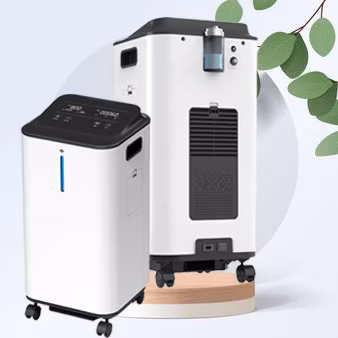 조절 가능한 유량 및 순도 모니터가 포함된 5L 초저소음 분무기 산소 농축기