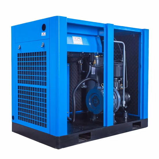 7.5kw 10HP 고정식 나사 공기 압축기 고효율 Airend 공기 냉각 기능이 있는 직접 구동 회전식 나사 공기 압축기